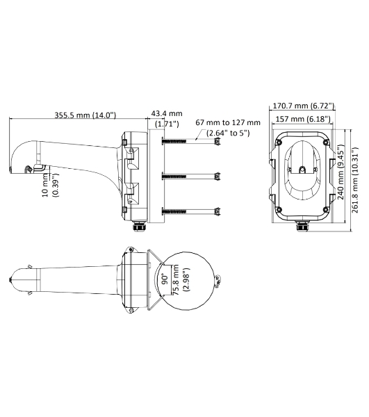 Кронштейн Hikvision DS-1604ZJ-pole