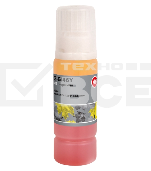 Чернила Cactus CS-GI46Y желтый135мл для Canon MAXIFY GX6040/GX7040