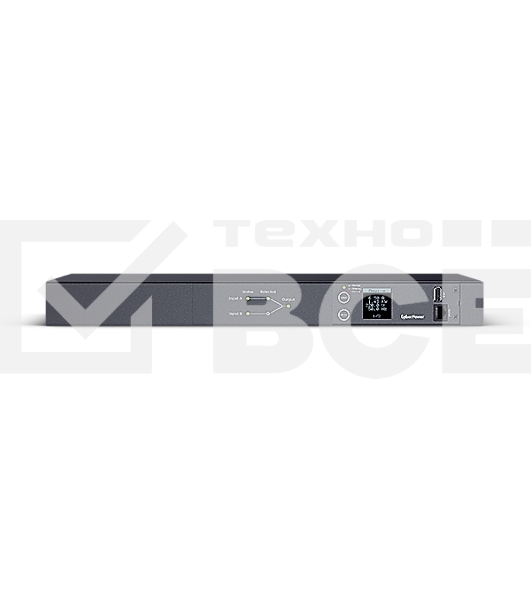 Блок распределения питания ATS CyberPower PDU24005(PDU20MHVIEC10AT) 1U type, 16Amp, plug IEC 320 C20, (8) IEC 320 C13 (2) IEC 320 C19