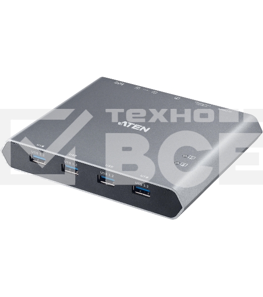 Переключатель ATEN 2-Port 4K DisplayPort USB-C KVM Dock Switch with Power Pass-through