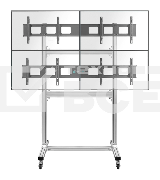Напольный мобильный стенд ONKRON FSPRO2L-22 для видеостен 2х2 4 x 40”- 50