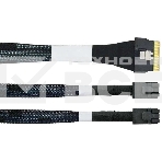Кабель LR-Link SlimSAS x8 to 2 x miniSAS HD  (SFF-8654 x8 - 2 x SFF-8643) Cable, 800mm, фото3
