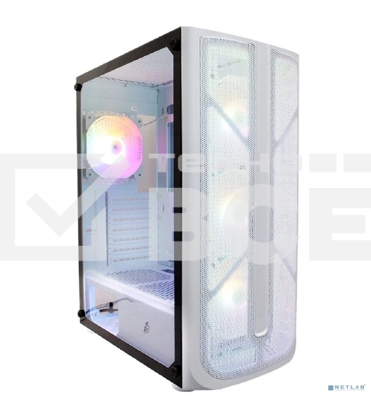 Компьютерный корпус 1STPLAYER FIREBASE X4 White / ATX, TG / 4x120mm LED fans inc. / X4-WH-4F1-W