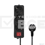 Удлинитель Гарнизон EL-NB-G3-B-3 3р 10А 3 м с выключателем и заземлением, черный, фото5