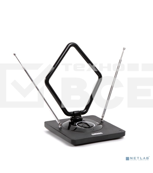 Антенна комнатная DVB-T2 и ДМВ+МВ активная Сигнал SAI-975 усы 1м кабель 3м, с регулятором