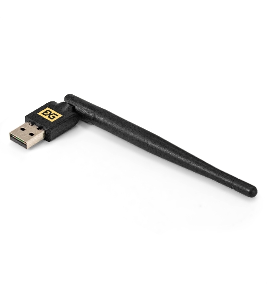 Сетевой адаптер Wi-Fi 4 ExeGate ETL-WN722N-2 (Беспроводной USB адаптер, Wi-Fi N (b/g/n), чипсет Realtek8188, до 150 Мбит/с на 2,4 ГГц, внешняя 4dBi антенна, USB 2.0)