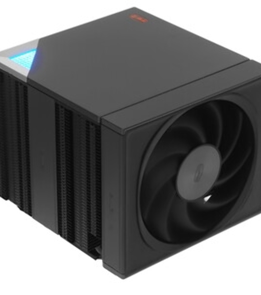 Кулер для процессора PCCooler RZ820 Display BK (290W, 4-pin PWM, LED, 169mm, Al/Cu, 8x6mm, 1x140mm + 1x150mm, 71.9/78.7CFM, 27.1/35.8dBA, 1500/2500RPM, S: 1851/1700/1200/115X/20XX, AM5/AM4, black)