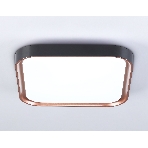 Потолочный светодиодный светильник Ambrella light FZ1271 BK/PGD черный/розовое золото 27W 5000K 350*350*60 (Без ПДУ), фото3