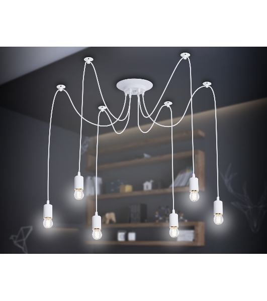Светильник Ambrella light TR8177/6 WH белый E27*6 max 40W D630*910