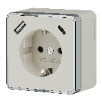 Розетка с заземлением, шторками и USB тип A+C Gallant (слоновая кость), фото4