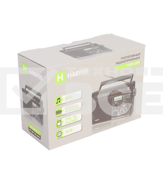 Радиоприемник Harper HDRS-099 (Дисплей; USB; SD карта; радио)