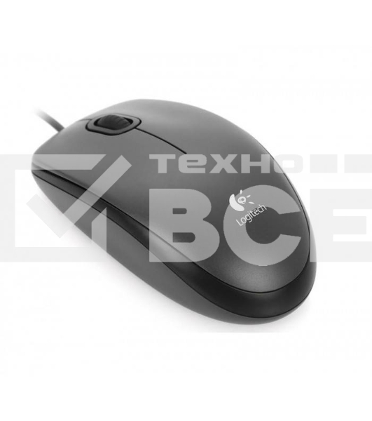 Мышь проводная Logitech M100/100R DARK/GREY (темно-серая/черная), 1000 dpi, USB, кнопки - 3
