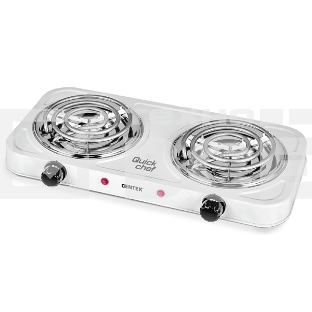 Плита настольная электрическая Centek CT-1509 (белая) 2конфорки ТЭН 140мм, 2000Вт, индикатор работы, усиленный корпус