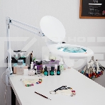 Лупа на струбцине Rexant, круглая, 5D, с подсветкой 108 LED, белая, фото4