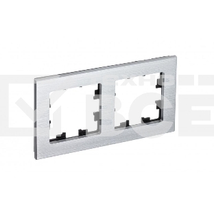 Рамка 2-м AtlasDesign Nature металл серебр. SchE ATN312102