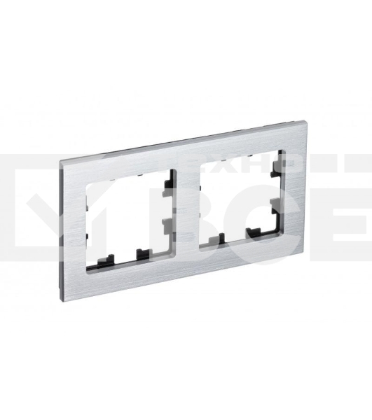 Рамка 2-м AtlasDesign Nature металл серебр. SchE ATN312102