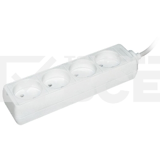 Удлинитель Iek WYP10-06-04-01-N белый, 1,5 м, 4 евророзетки, 2200 Вт