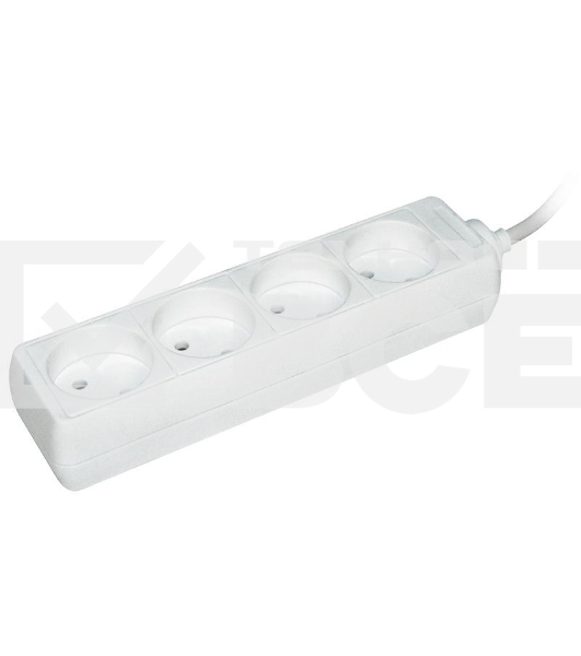 Удлинитель Iek WYP10-06-04-01-N белый, 1,5 м, 4 евророзетки, 2200 Вт