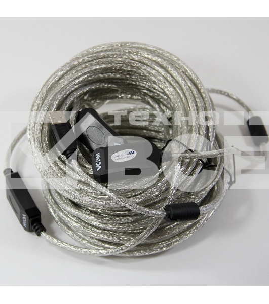 Кабель-адаптер VCOM VUS7049-25M USB2.0-repeater, удлинительный активный <Am-->Af> 25м