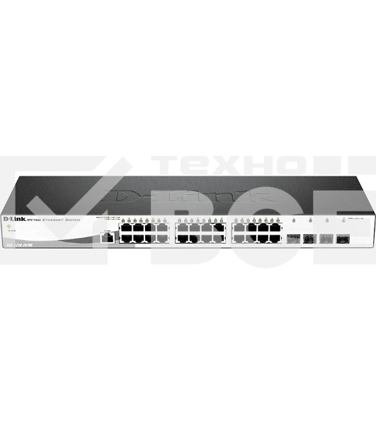 Коммутатор D-Link Gigabit Smart Switch with 24 10/100/1000Base-T ports and 4 Gigabit MiniGBIC (SFP) ports