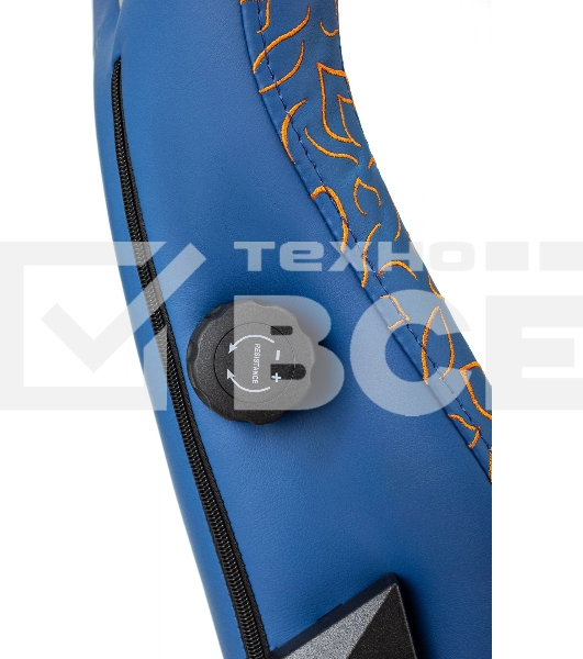 Кресло игровое Knight Craft Dragon синий эко.кожа крестов. металл