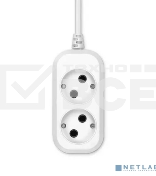 Сетевой удлинитель Buro BU-PSL2.5/W 5м (2 розетки) белый (пакет ПЭ)