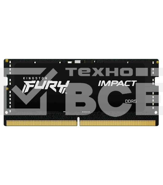 Оперативная память Kingston Fury Impact, DDR5, 32GB (2x16GB), 5600MHz, CL40, SO-DIMM