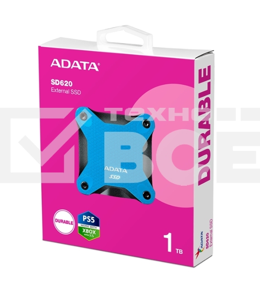 Внешний SSD ADATA SD620, 1TB, USB 3.2 Gen 2 Type-A, R/W 520/460, синий