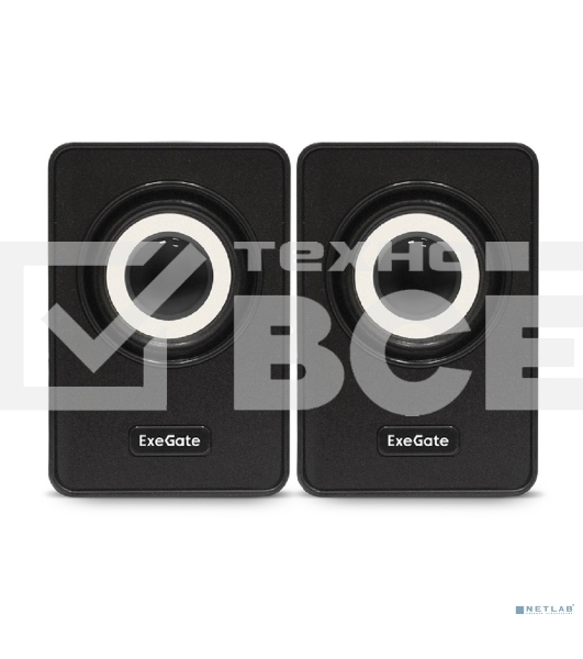 Акустическая система 2.0 ExeGate EX287054RUS Disco 120 (питание USB, 2х3Вт (6Вт RMS), 100-20000Гц, черный)
