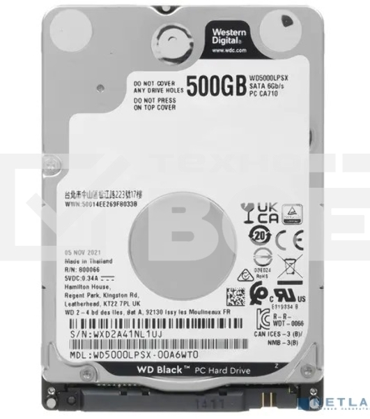 Жесткий диск Western Digital Black 500Gb 2,5