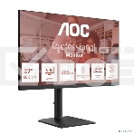 Монитор 27' AOC U27E4CV IPS 3840x2160, 60 Гц, 4 мс, 16:9, 400 кд/м², 2xHDMI 2.0, DP 1.4, DP Out, USB-C (90 Вт), USB Hub (4x USB 3.2), RJ45, 3.5 Jack, динамики (2x2 Вт), HDR Ready, Adaptive-Sync, VESA 100x100, черный, фото18