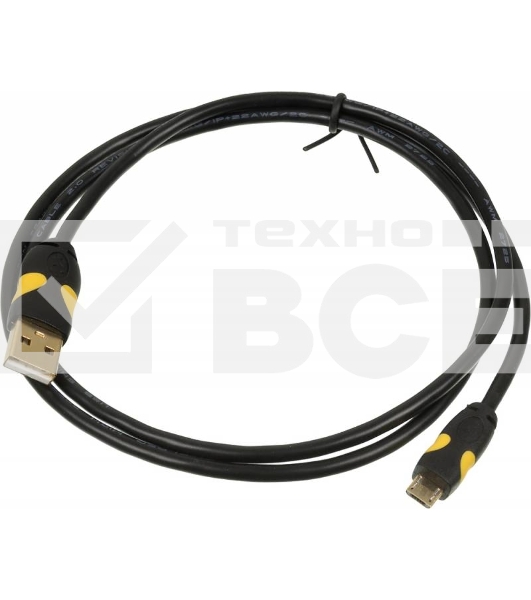 Кабель USB2.0 2A Smooth Connector USB A (m)/micro USB B (m) 1м Позолоченные контакты