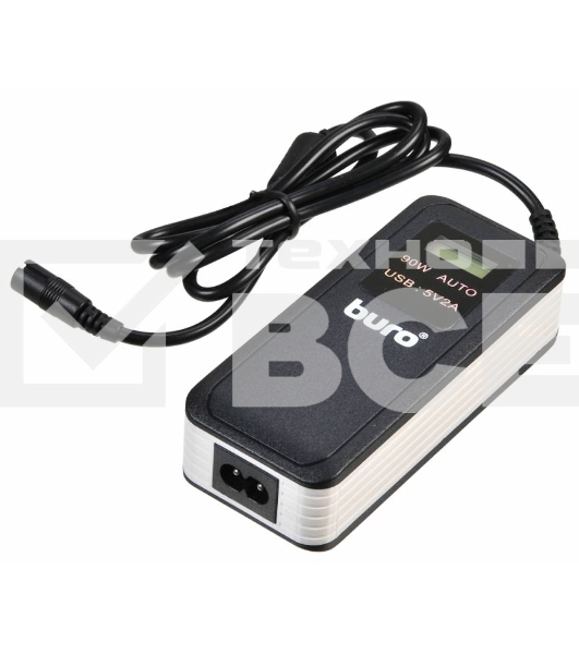 Блок питания Buro BUM-0065A90 автоматический 90W 12V-20V 11-connectors 5A 1xUSB 2.1A от бытовой электросети LСD индикатор