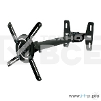 Кронштейн Wize WPB-B черный {Потолочные, Макс. крепежное расстояние 260х260, макс. вес нагрузки 12 кг, Наклон,поворот °+/-15, расстояние от стены/ потолка 43-64 см}, фото2