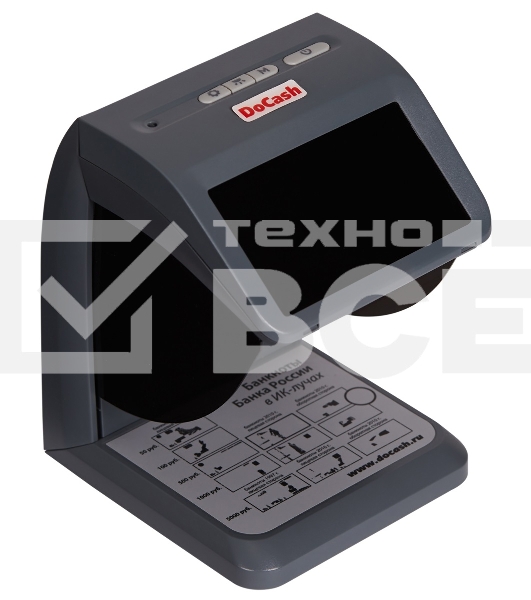 Детектор банкнот DoCash mini IR/UV/AS просмотровый мультивалюта