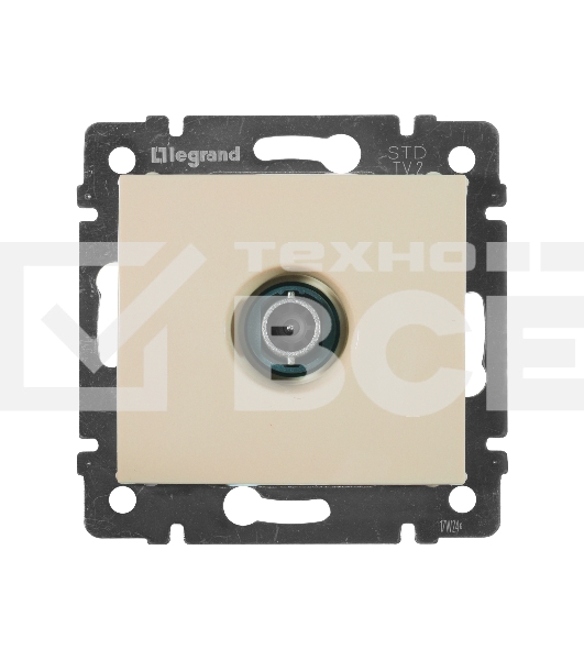 Телевизионная розетка Legrand Valena 774330, оконечная, крем, 10 дБ