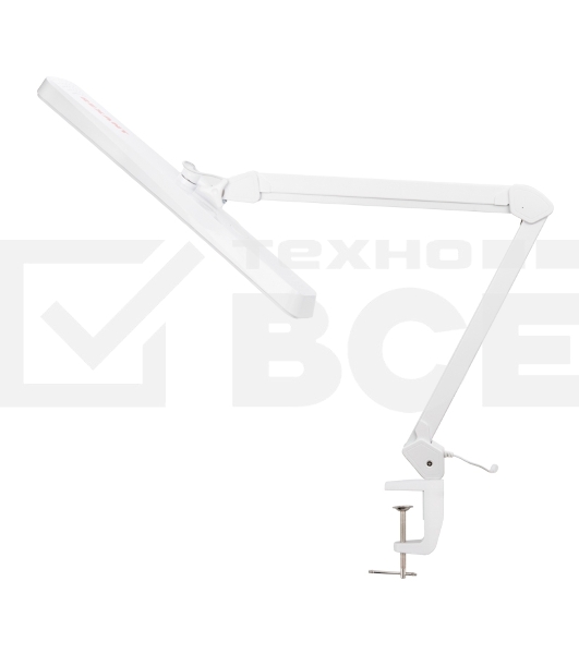 Лампа настольная бестеневая на струбцине Rexant ECO light, 324 SMD LED с диммером, теплый/холодный цвет свечения, белая