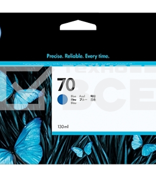 Картридж струйный HP №70 C9458A голубой для HP DJ Z2100/Z3100 (130мл)