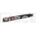 Блок розеток ITK PDU 7 розеток DIN49440 (нем. cтанд.) с LED выключателем, 1U, шнур 2м вилка DIN49441 (нем. станд.), профиль из ПВХ, черный, фото5