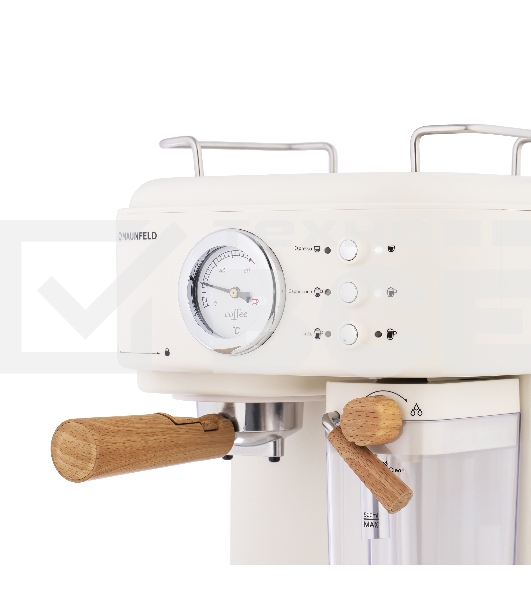 Кофеварка рожковая Maunfeld MF-737BG PRO бежевый, исп. кофе - молотый, 1.5 л, 1250 Вт, 15 Бар.