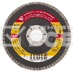 Круг лепестковый торцевой КЛТ-1, ZK10XW (цирконий), зерн. 25Н(P60), 125 х 22,2 мм, (БАЗ) Россия, фото 1