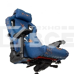 Кресло игровое Knight Craft Dragon синий эко.кожа крестов. металл, фото11