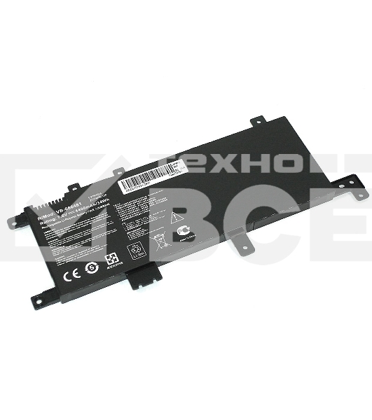Аккумуляторная батарея для ноутбука Asus X542U (C21N1634) 7.6V 4400mAh OEM