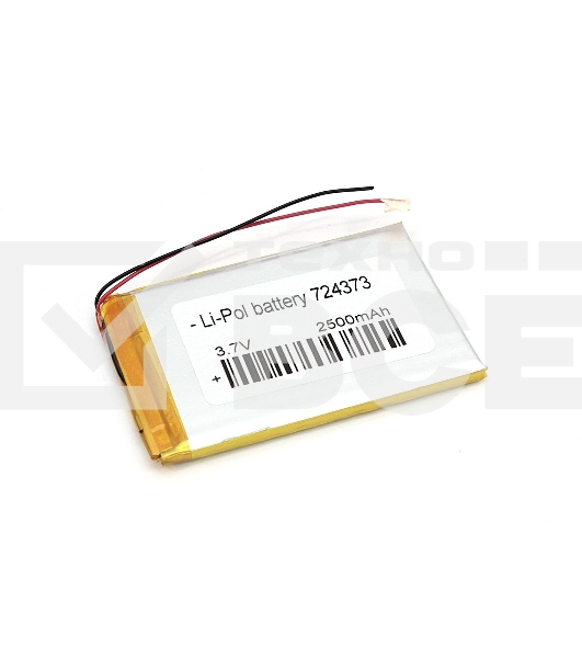 Аккумулятор Li-Pol (батарея) 7.2*43*73мм 2pin 3.7V/2500mAh
