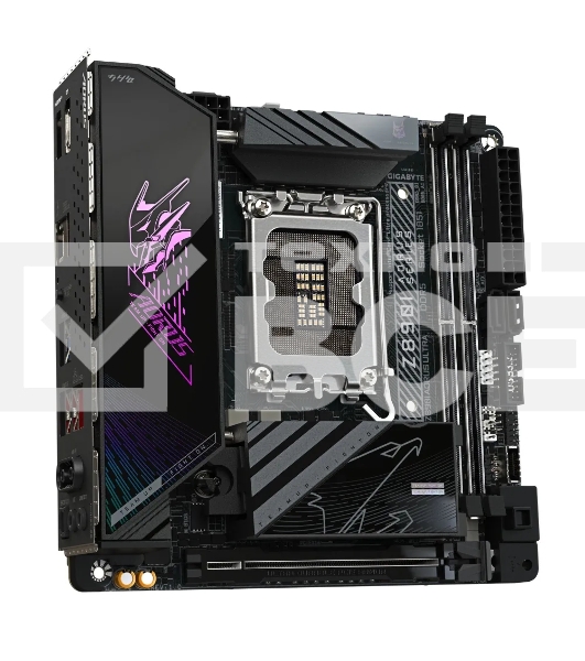 Материнская плата Gigabyte Z890I AORUS ULTRA, LGA 1851, Intel Z890, 2xDDR5, 2xSATA, 2xM.2, 1xPCIe 5.0 x16, 1xDP, 1xHDMI, 1xUSB-C, 1x Thunderbolt 4, 1x 2.5Gb LAN, 2xUSB-A 3.2 Gen 1, 3xUSB-A 3.2 Gen 2, 2x3.5 мм, TOSLINK, 7.1, 1xUSB4, Mini-ITX