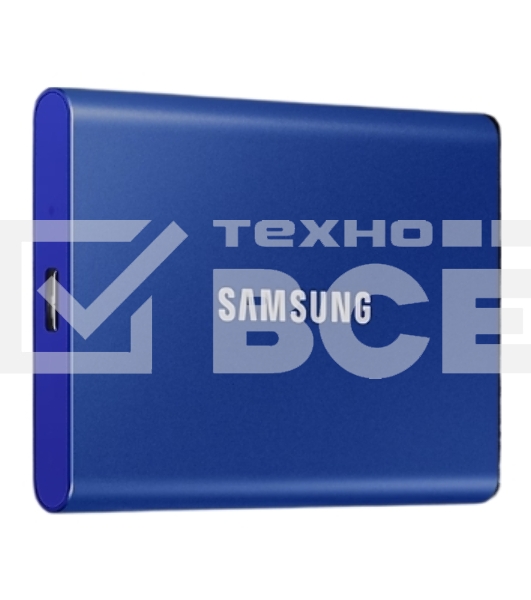 Внешний SSD Samsung T7, 2TB, USB 3.2 Gen 2 Type-C, R/W 1050/1000, синий