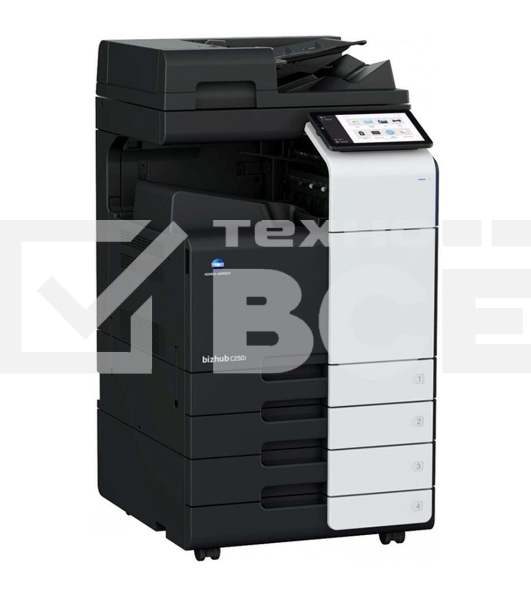 МФУ Konica-Minolta bizhub C300i цветное, А4, до 150000стр./мес, дуплекс, 2 лотка 500 листов, 30 стр./мин. ж/диск 256ГБ