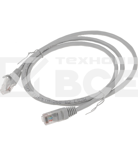 Патч-корд Premier 5-970 1.0 UTP 4 пары cat.5E CCA molded 1м серый RJ-45 (m)-RJ-45 (m)