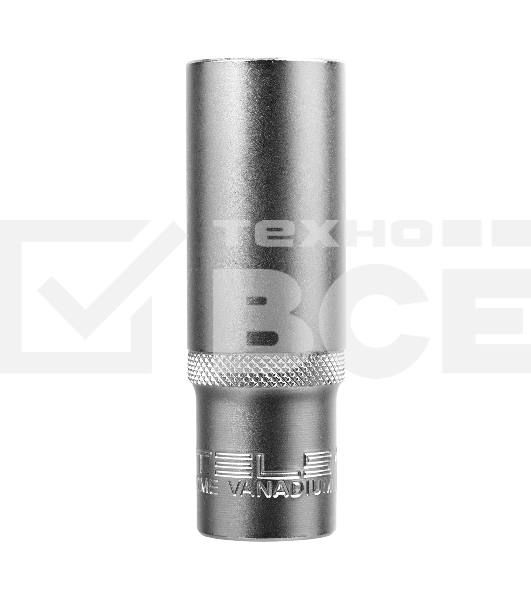 Головка торцевая удлиненная Stels 18 мм, 6-гранная, CrV, под квадрат 1/2'