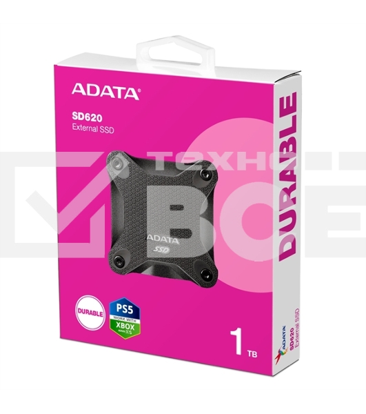 Внешний SSD ADATA SD620, 1TB, USB 3.2 Gen 2 Type-A, R/W 550/480, черный